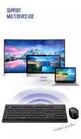 Nouvel ensemble clavier et souris sans fil 2,4 GHz ultra-mince, silencieux, portable, professionnel, rétroéclairé par LED, étanche, en ABS, 104 touches, modèle FV-W306