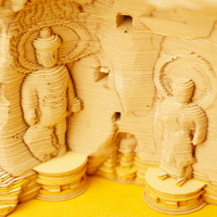 Bloc-notes 3D personnalisé avec porte-stylo, calendrier des grottes de Longmen, cadeau original, notes autocollantes pour enfants, rentrée scolaire