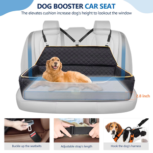 <b>Large</b> <b>Dog</b> Car Seat High Density Sponge Travel <b>Bed</b> Washable Cover and Safety Leashes <b>for</b> Medium <b>Large</b> <b>Dogs</b> - Product Image 3