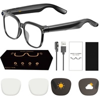 Lunettes Intelligentes avec Caméra 8MP, Traduction en Temps Réel, Appels Mains Libres – Idéales pour Réunions d'Affaires Multilingues et Voyages
