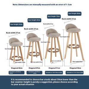 <span class=keywords><strong>Chaise</strong></span> haute <span class=keywords><strong>de</strong></span> tabouret <span class=keywords><strong>de</strong></span> <span class=keywords><strong>bar</strong></span> en bois solide <span class=keywords><strong>de</strong></span> mode <span class=keywords><strong>de</strong></span> style européen pour l'usage d'hôtel <span class=keywords><strong>de</strong></span> restaurant <span class=keywords><strong>de</strong></span> barre <span class=keywords><strong>de</strong></span> compteur <span class=keywords><strong>de</strong></span> ménage - Product Image 6