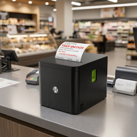 CSN-806 Printer Thermal POS 80mm 250mm/s Pemotong Otomatis Tanda Hitam USB LAN RS232 Opsional WiFi untuk Retail