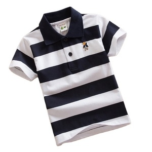 Vente en gros de vêtements pour garçons de 2 à 14 ans, vente chaude, vêtements de boutique OEM, t-shirts polo rayés 100% coton pour enfants - Product Image 3