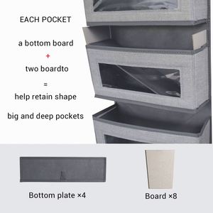 Organisateur de sacs à main suspendu à 6 poches pour armoire, sac de rangement transparent double face, le plus vendu - Product Image 5