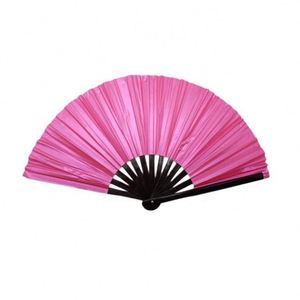 Abanico Plegable de PVC Multicolor de 13 Pulgadas con Varillas de Bambú para Festivales de Música y Decoraciones, Producto de Artesanía en Bambú - Product Image 4