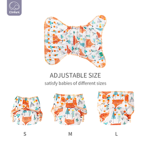 Pañal de <span class=keywords><strong>terciopelo</strong></span> para bebé de alta calidad Elinfant, cubierta de pañal de tela ajustada con logotipo personalizado, venta al por mayor, pañal de tela para bebé AI2 - Product Image 3
