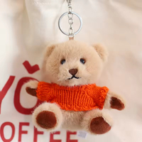 En gros, mini porte-clés ours en peluche adorable avec logo personnalisé sur t-shirt, pour cadeaux, fêtes et anniversaires