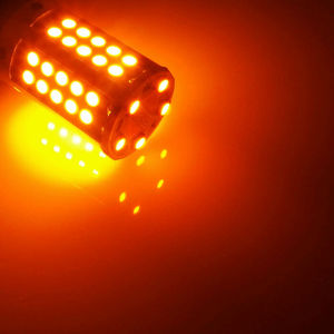 2X ไฟ LED ด้านหน้าด้านหลังไฟเลี้ยวหลอดไฟ 1156 BA15S P21W สีเหลืองอำพัน CANBUS - Product Image 4