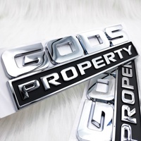 Lettres en métal personnalisées imperméables, logo 3D/lettres et chiffres chromés, autocollant numérique extérieur en vente pour voiture