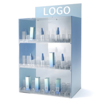 Présentoir personnalisable en acrylique à 8 niveaux pour sachets de tabac, snus et sachets de nicotine, pour magasins de tabac et de produits bucco-dentaires
