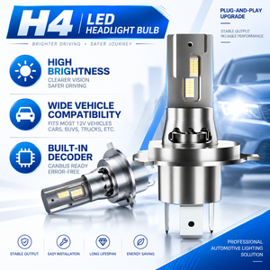 หลอดไฟหน้า LED H4 แบบเสียบใช้งานได้ทันที แทนหลอดฮาโลเจน ให้แสงสว่างด้านหน้าสำหรับรถยนต์โตโยต้า FJ ครุยเซอร์ - Product Image 1