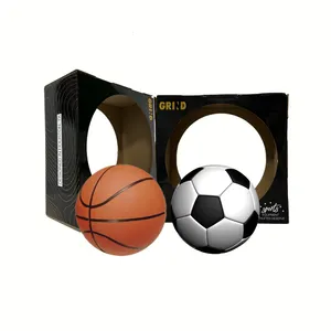 تصميم مخصص لكرة القدم صندوق كرتون أسود ذهبي فويل ختم كرة السلة الرياضة كرة التعبئة لكرة القدم عرض