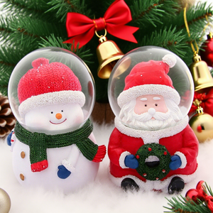 تماثيل عيد الميلاد وسانتا كلوز الكريستال سنو غلوب الزجاج لطيف ديكور المنزل غرفة نوم الحرف الراتنج - Product Image 6