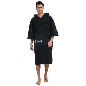 Toalla de Baño Súper Absorbente con Logotipo Personalizado, Poncho de Surf, Toalla de Microfibra de Doble Cara, Toalla de Playa con Capucha para <span class=keywords><strong>Hombre</strong></span> y Mujer - Product Image 4