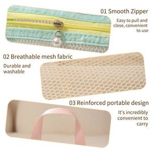 New Mesh Wash Bag Portable Travel <b>Makeup</b> Bag Mesh Cosmetic Bag for Toiletry <b>Case</b> - Product Image 5