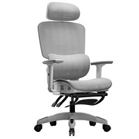 Chaise de bureau de direction ergonomique de luxe contemporaine en maille pivotante à dossier haut avec support lombaire 3D réglable et inclinable, personnalisable