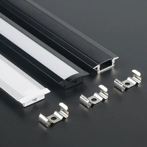 <span class=keywords><strong>Profilé</strong></span> <span class=keywords><strong>en</strong></span> <span class=keywords><strong>aluminium</strong></span> pour bande LED 10x10mm encastré <span class=keywords><strong>en</strong></span> <span class=keywords><strong>T</strong></span> avec diffuseur <span class=keywords><strong>en</strong></span> alliage d'<span class=keywords><strong>aluminium</strong></span> 6063 couleur <span class=keywords><strong>blanc</strong></span>/noir - Product Image 1