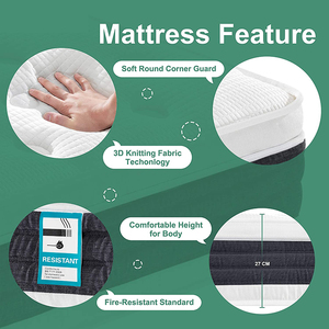 Nội Mùa Xuân Chống Cháy Giường Bộ Nhớ Foam Pocket Mùa Xuân Nữ Hoàng Nệm - Product Image 5