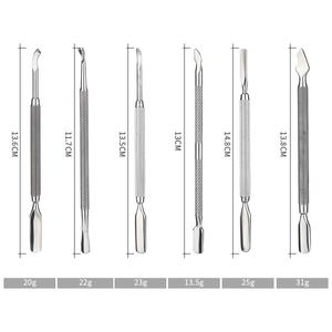 Outil de nail art multifonctionnel à double tête en acier inoxydable pour enlever les peaux mortes et enlever le gel de vernis à ongles - Product Image 4