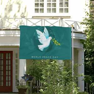3x5ft Polyester Custom Durable Dove of Peace World Peace Day <b>Flags</b> for Outdoor Indoor Decoration - Product Image 3