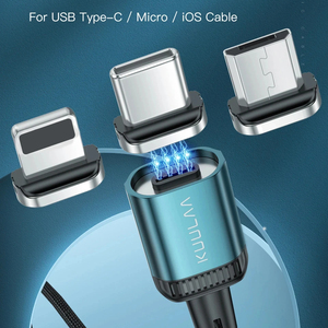 Từ tính sạc cáp điện thoại từ tính sạc 3-in-1 cáp USB Nylon bện từ kết nối sạc - Product Image 2