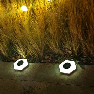 <b>Solar</b> Lawn <b>Lamp</b> Hexagonal Outdoor Courtyard Floor Light LED Waterproof <b>Solar</b> <b>Powered</b> Garden Lighting - Product Image 1