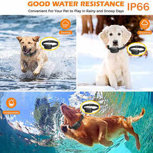 2025 Neues 2-in-1-Trainingshalsband für elektrische Hunde zäune Drahtloses Haustier-Containment-System mit Fernbedienung aus strap azier fähigem Kunststoff - Product Image 3