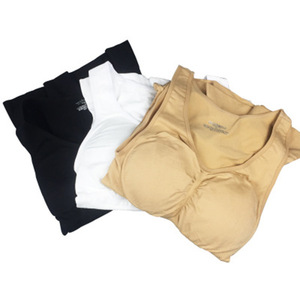 Débardeur gainant sans couture pour femme, effet ventre plat, sous-vêtement amincissant, blanc, couleur chair, en nylon fin, ajusté - Product Image 5