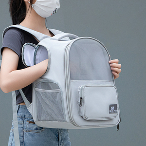 กระเป๋าเดินทางแบบมีเต็นท์ขยายได้ออกแบบให้เป็นกระเป๋าเป้สะพายหลังสำหรับสัตว์เลี้ยงแมวสุนัขรถเข็นสำหรับสัตว์เลี้ยงหรูหราผ่านการรับรองจากสายการบิน - Product Image 5