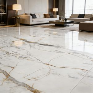 Gạch men giả đá cẩm thạch 900x1800mm, dày 9mm, bề mặt bóng cao, chống trơn trượt, chống axit, dùng cho tường nội thất phòng ăn biệt thự - Product Image 1