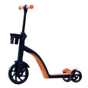 Bicicleta plegable 3 en 1 para niños, escúter multifuncional de 3 ruedas para niños de 1 a 5 años