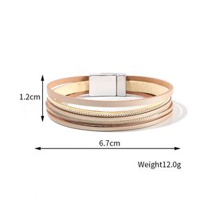 Brazalete de Cuero con Diseño de Domo, Amuleto de la Suerte, Pedido Mínimo Bajo, Regalo Festivo para Mujer, Sensación de Gran Calidad - Product Image 1