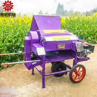 Décortiqueuse de riz à gros calibre, machine domestique haute performance, petite décortiqueuse mobile pour blé, millet, sorgho et soja, très vendue