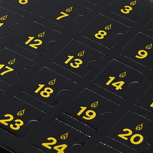 Caja <span class=keywords><strong>de</strong></span> Calendario <span class=keywords><strong>de</strong></span> Adviento Navideño con Laminado Brillante, Caja <span class=keywords><strong>de</strong></span> Papel Sorpresa con Logotipo Personalizado Impreso - Product Image 3
