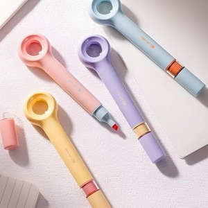Marcadores Deli Sk235 de colores suaves, 4 colores, punta inclinada, pincel plano para estudiantes y marcado creativo - Product Image 2