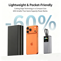 20000mAh Li-Polymer Akku Schnellladende Powerbank mit LED-Anzeige Ladegerät Inklusive Stecker 2-in-1 Smart Design Typ-C Schnittstelle