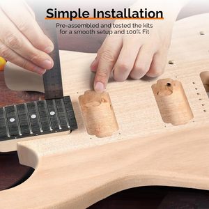 GALYDA DIY <b>Electric</b> Guitar <b>Kit</b> 6 Strings poplar Body Maple Neck Unfinished All Parts Included Build Your Own - Product Image 5