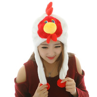Gorros de Peluche de Animales de Dibujos Animados para Niños, Gorro de Cerdito Rosa, Pollo, Búho, Cabra, Leopardo, Oso Blanco, para Fiestas y Cosplay