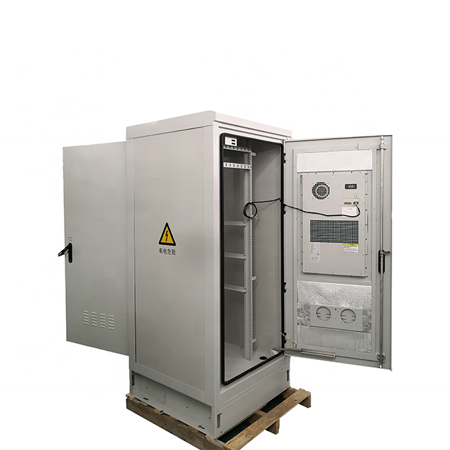 Telecom Enclosures with Air Conditioner 24U Battery and Inverter Cabinet Outdoor