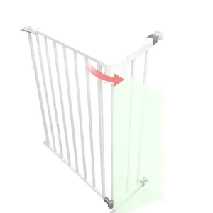 Kunden spezifische Kinderschutz tür 80-90 Breite Sicherheit Baby Gate Metall verlängerung mit Nylon Kunststoff European Standard Baby Door Gate