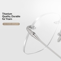 Gafas Ópticas Cuadradas Sin Montura de Titanio Puro 2026, Lentes de Lujo para Hombre y Mujer, Gafas de Diseño de Alta Gama al por Mayor