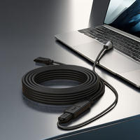 Câble d'extension de données USB 3.0 double plaqué or avec puce amplificatrice intégrée et gaine en nylon pour disque dur, clé USB et ordinateur portable