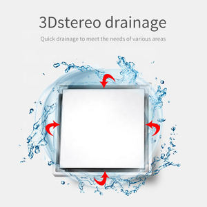 Desagüe <span class=keywords><strong>de</strong></span> Piso para Baño Moderno, <span class=keywords><strong>de</strong></span> Latón Cromado, Cuadrado, Fácil Instalación, Alta Calidad, <span class=keywords><strong>Precio</strong></span> <span class=keywords><strong>de</strong></span> Fábrica - Product Image 4