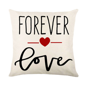 Funda de almohada nórdica transfronteriza para el Día de San Valentín con estampado de carta de amor, funda de cojín para sofá de sala de estar, funda de almohada - Product Image 4