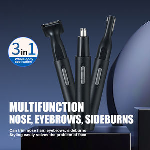 <span class=keywords><strong>Appareil</strong></span> de toilettage électrique portable 3 en 1 rechargeable par USB, rasoir facial, tondeuse à sourcils, tondeuse à <span class=keywords><strong>poils</strong></span> d'oreille/<span class=keywords><strong>nez</strong></span> pour usage domestique/camping-car - Product Image 2