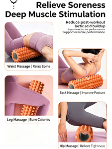 Rouleaux en mousse PVC solides, confortables, portables, écologiques, durables, de qualité supérieure, pour la gym, le fitness, le massage musculaire, le yoga et le Pilates - Product Image 4