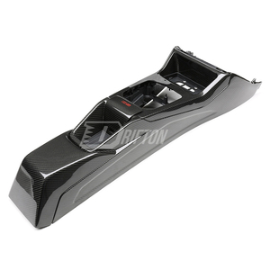 Kits de interiores de fibra de carbono seca para consola central, ensamblaje para BMW G87 M2, tejido 3K/6K/12K, acabado brillante/mate, estilo CS - Product Image 4