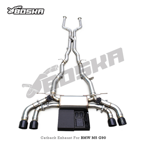 Système d'échappement cat-back Boska Valvetronic avec tuyau en Z en acier inoxydable pour M5/M6 G90/G99 LCI 4.4T 2024-2025 - Product Image 4