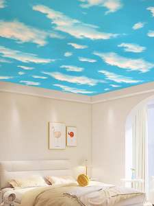 <span class=keywords><strong>Papier</strong></span> <span class=keywords><strong>peint</strong></span> autocollant à peler et à coller 3D imperméable au dernier design pour fenêtres, <span class=keywords><strong>bleu</strong></span> ciel, pour la décoration intérieure, la chambre à coucher - Product Image 5