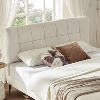 Lit de luxe King Size en cuir véritable européen, capitonné, réglable, avec tête de lit en bois, meubles de chambre à coucher, ensembles de literie